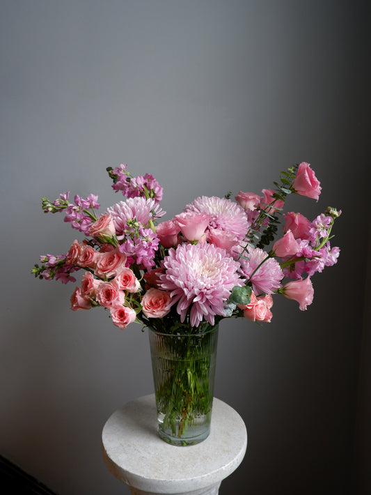 Pink in a vase